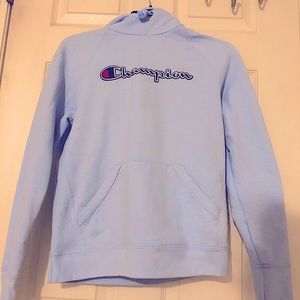 Powder blue high neck champion sweatshirt